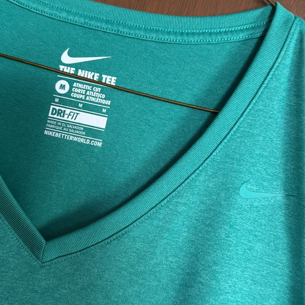 Nike Women's Green V-Neck Top